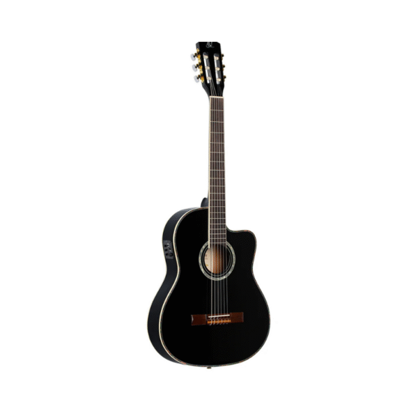 Guitarra Clásica  electroacústica  – Familia Ortega  SERIES PRO – RCE145BK – Negra