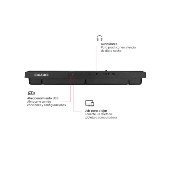 Organo Electronico CASIO – CT-X3000C2 – Negro - Imagen 4