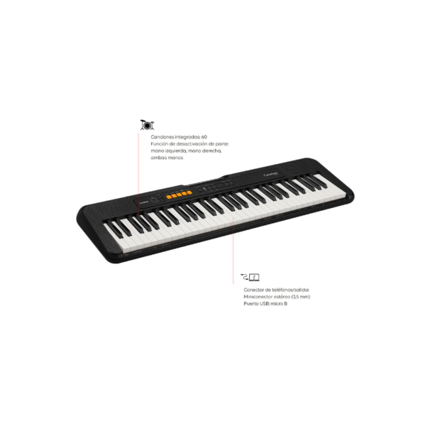 Teclado CASIO – Casiotone CT-S100C2-ADAP – Negro - Imagen 3