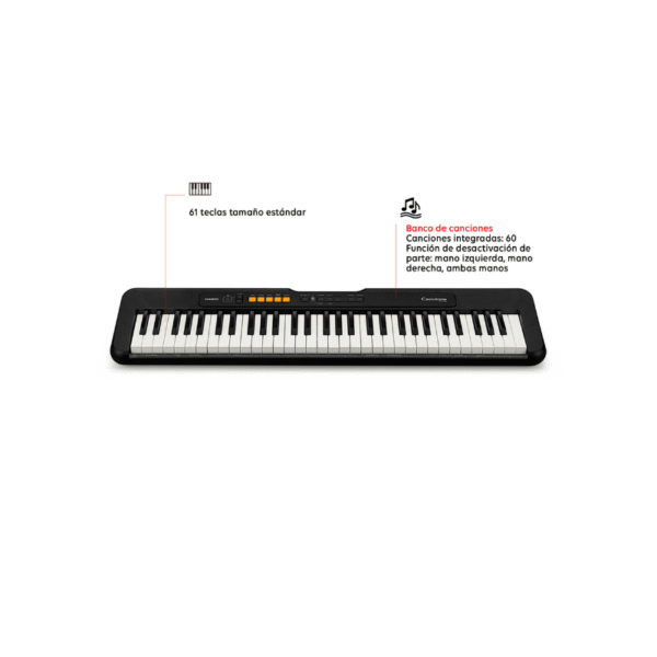 Teclado CASIO – Casiotone CT-S100C2-ADAP – Negro - Imagen 4