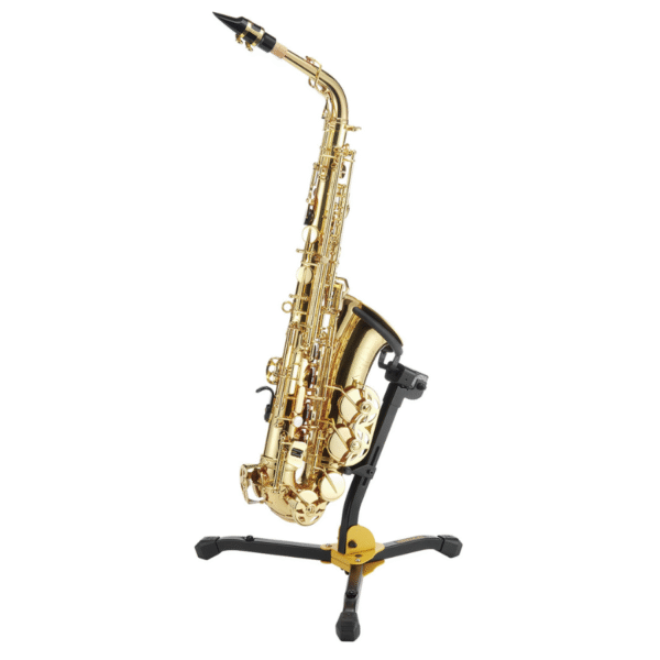 Soporte para saxofón alto/tenor - Hercules DS630BB con agarre automatico - Imagen 2