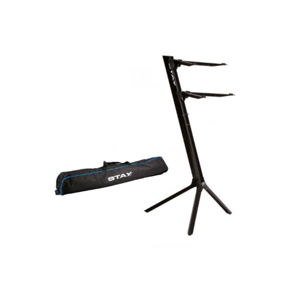 STAY 1100/01 SLIM BK – Soporte Slim para 2 Teclados – Negro - Imagen 3