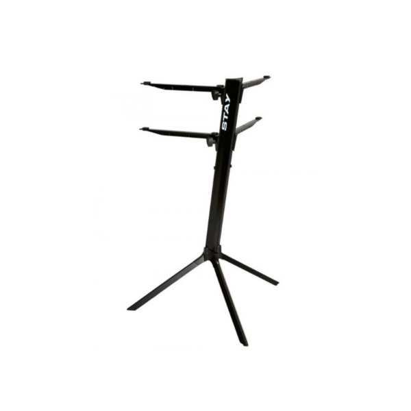 STAY 1100/01 SLIM BK – Soporte Slim para 2 Teclados – Negro