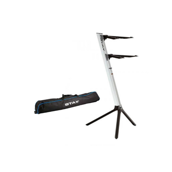 STAY 1100/01 SLIM SV – Soporte Slim para 2 Teclados – Plateado - Imagen 3