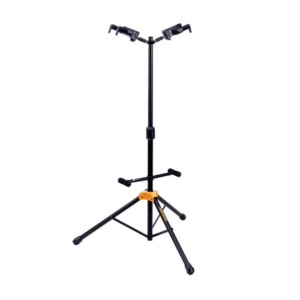 Soporte Doble de Guitarra - Hercules GS422B PLUS con respaldo plegable
