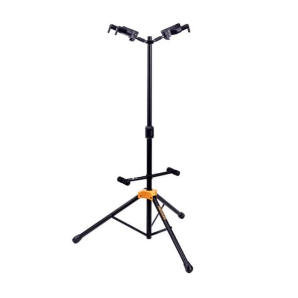 Soporte Doble de Guitarra - Hercules GS422B PLUS con respaldo plegable